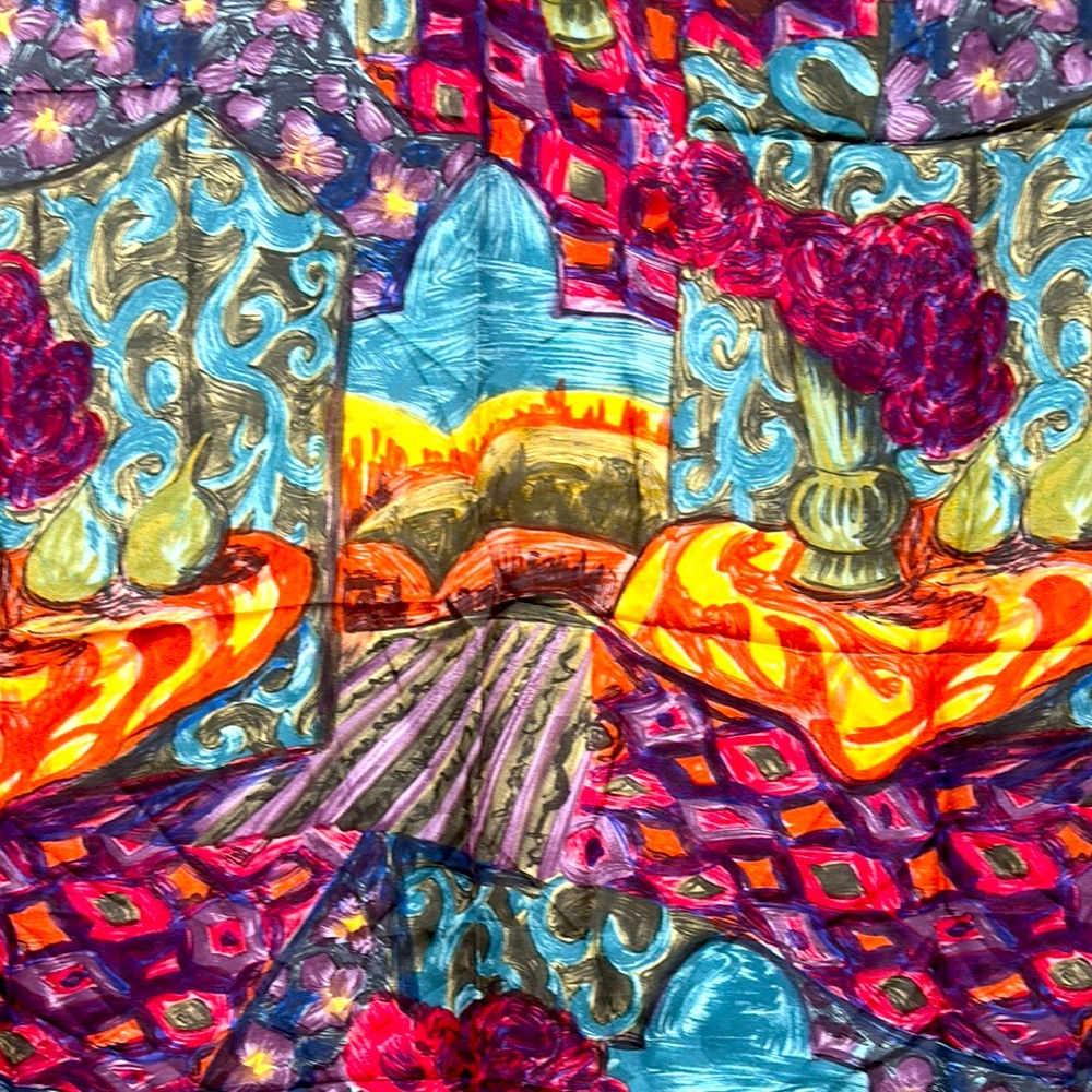 New York studio silk scarf